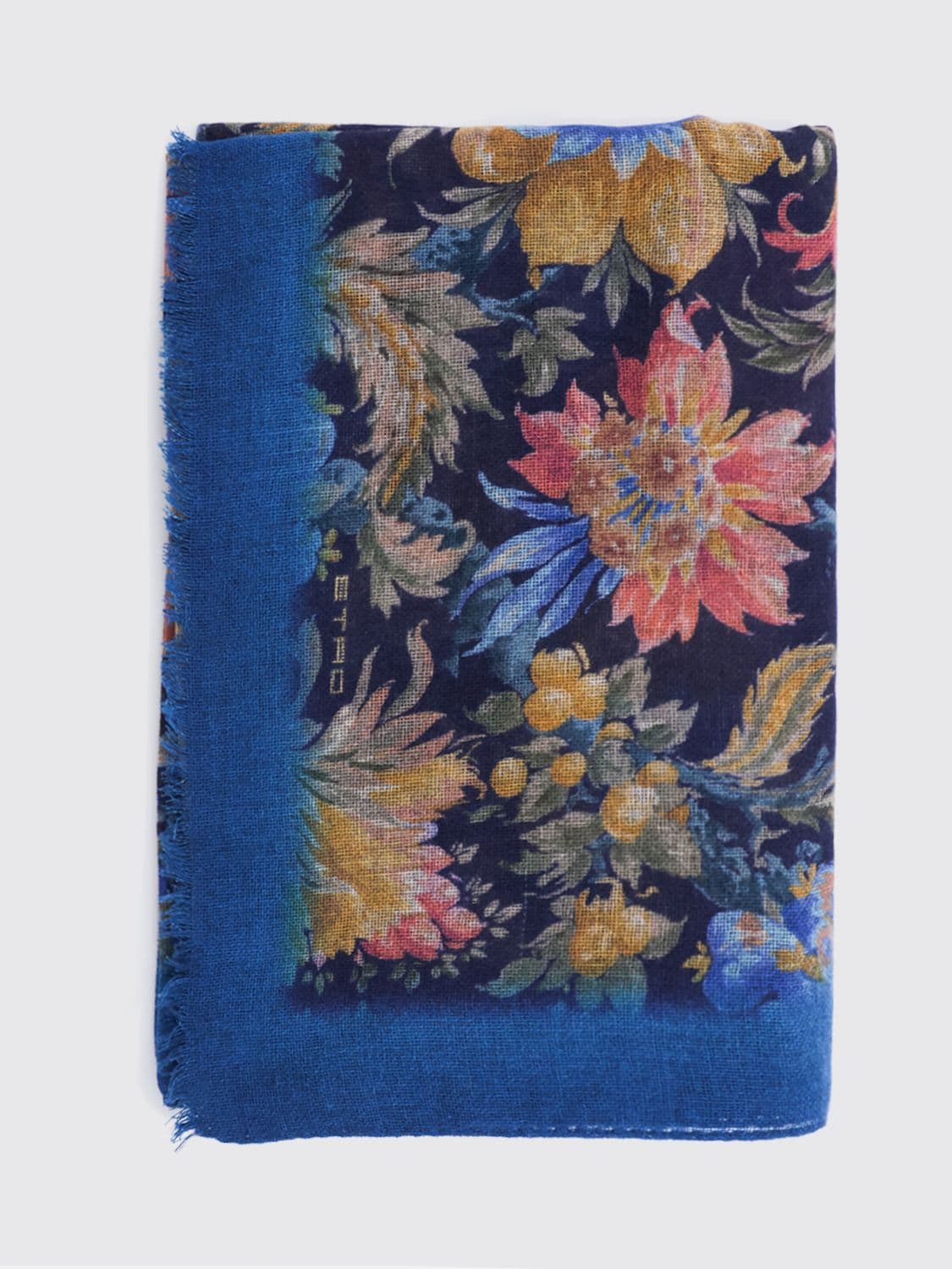 Etro Multicolour Floral-Print Pure Cashmere Scarf