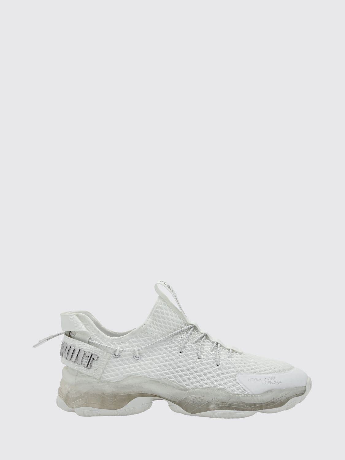 Plein Sport Hyper Sport Low-Top Sneakers in Mesh with Applied Logo and Pull Tab