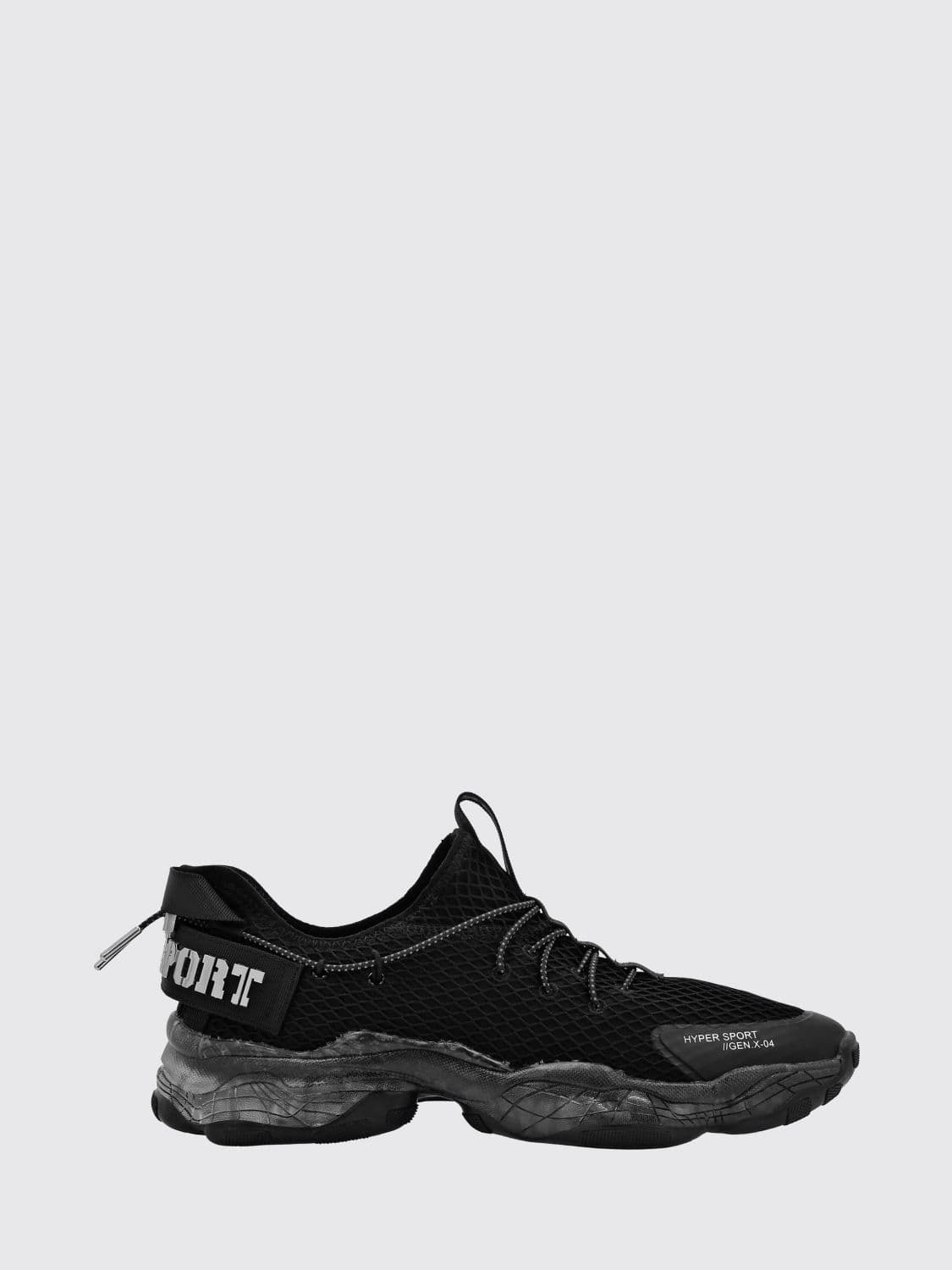 Plein Sport Hyper Sport Low-Top Sneakers in Mesh with Applied Logo and Pull Tab