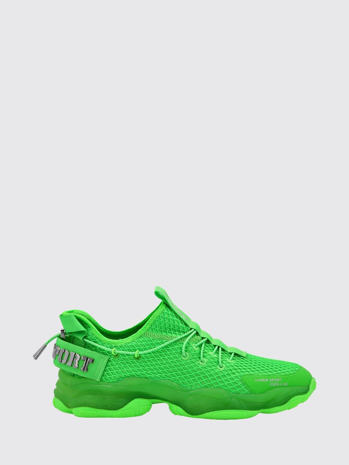 Plein Sport Hyper Sport Low-Top Sneakers in Mesh with Applied Logo and Pull Tab