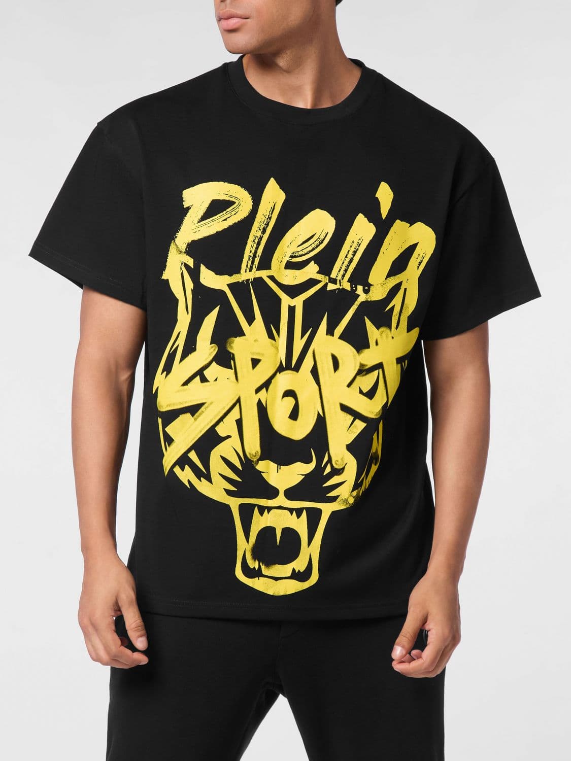 Plein Sport Cotton Jersey T-Shirt with Contrasting Logo