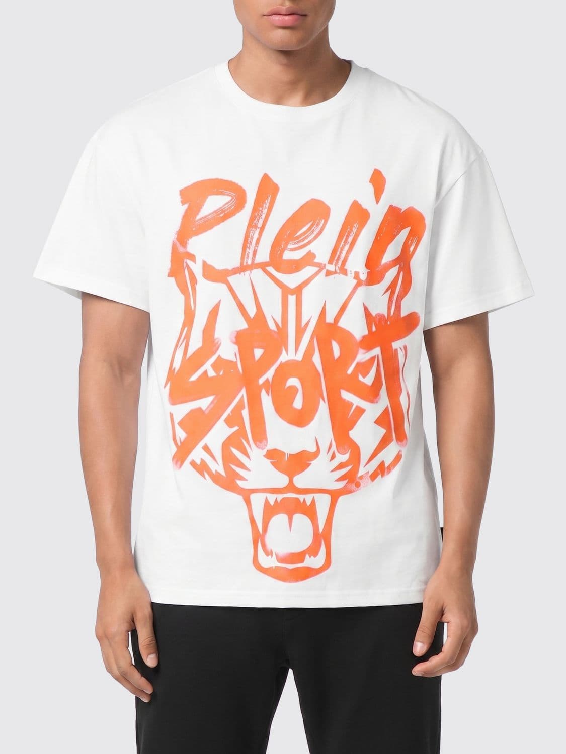 Plein Sport Cotton Jersey T-Shirt with Contrasting Logo