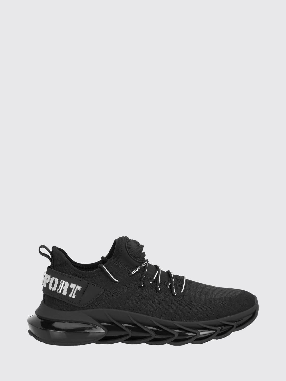 Plein Sport Low-Top Sneakers in Mesh with Applied Logo and a Rear Pull Tab