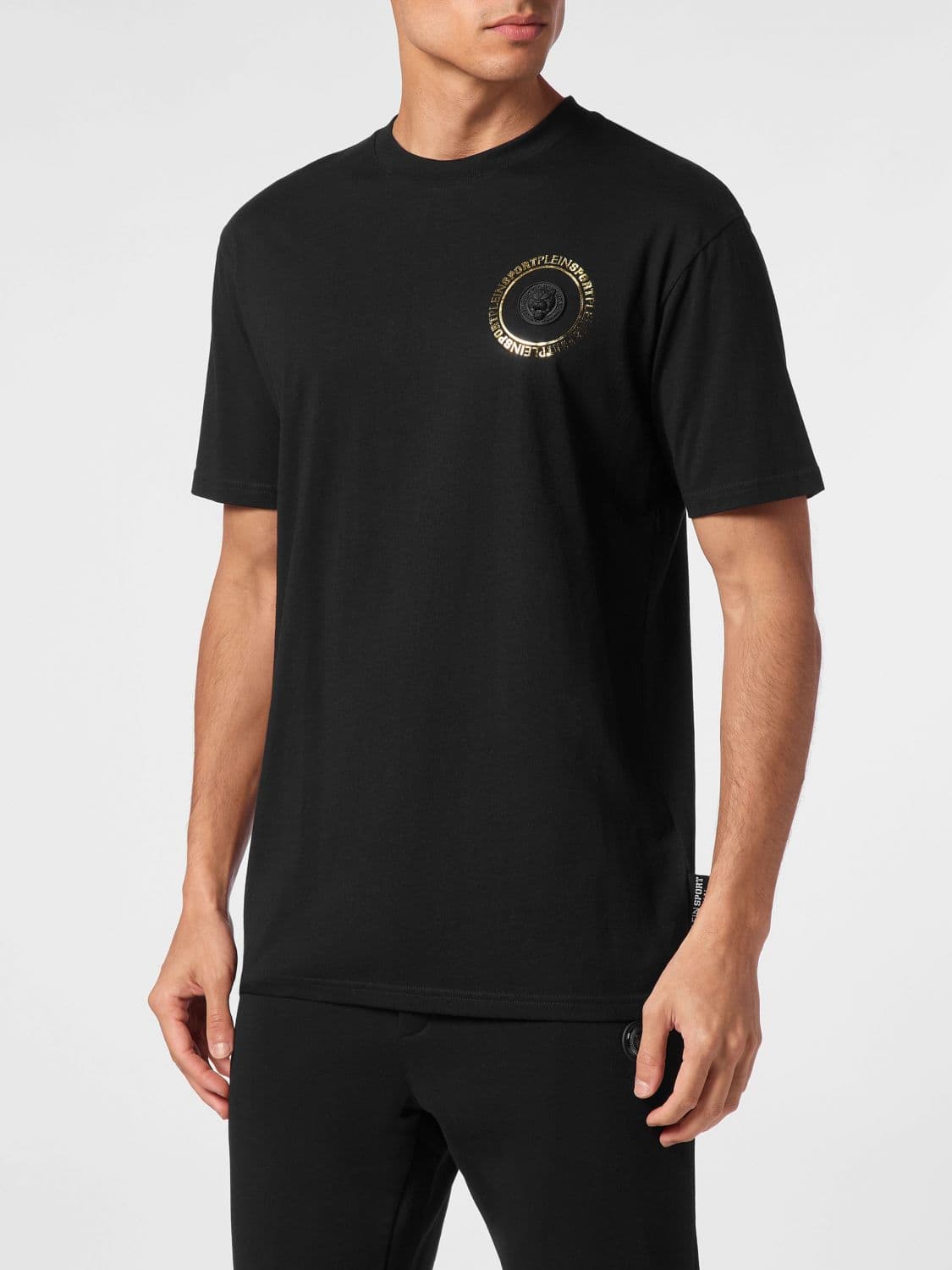 Plein Sport Cotton Jersey T-Shirt with Contrasting Logo