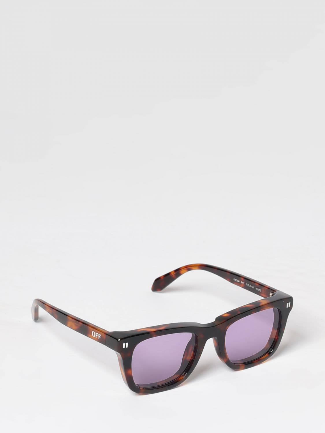 Off-White Katy Rectangular Tortoiseshell Acetate Sunglasses