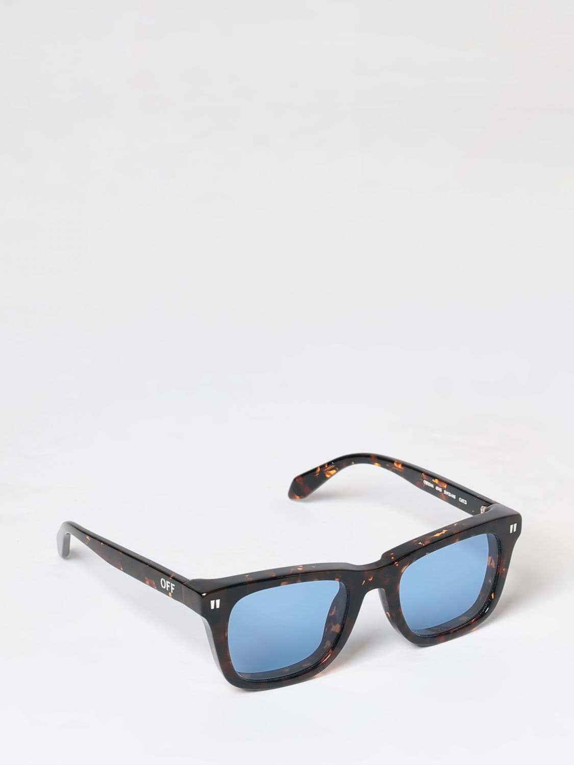 Off-White Katy Rectangular Tortoiseshell Acetate Sunglasses · 50