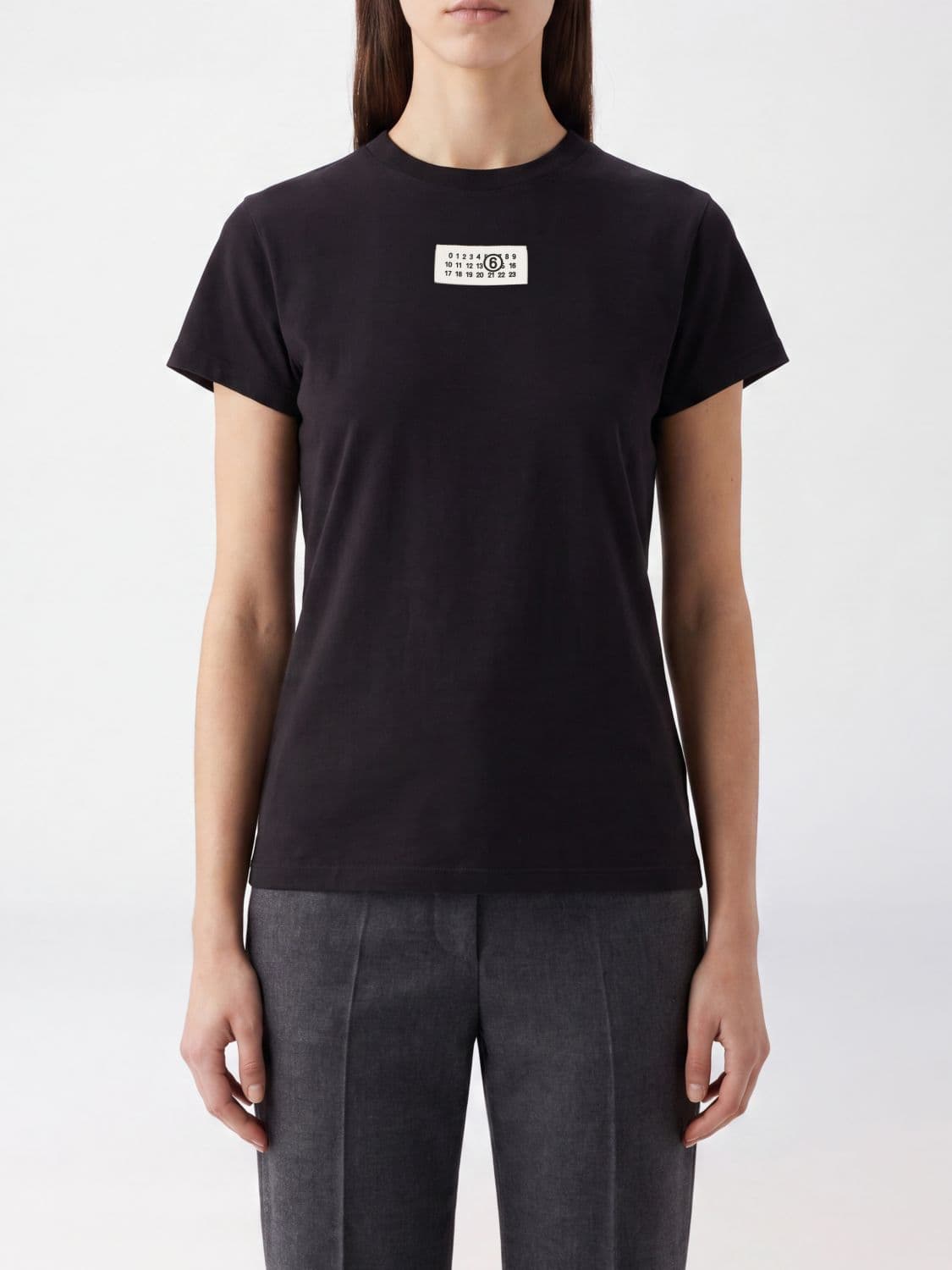 Mm6 Maison Margiela Slim Fit Numeric Logo Cotton T-Shirt