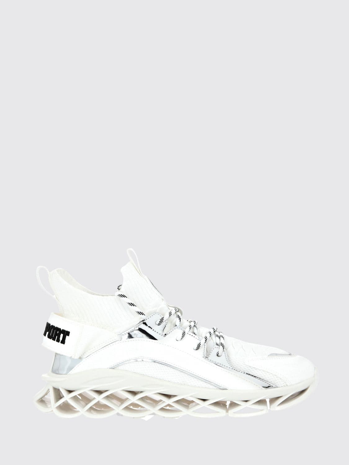 Plein Sport Runner Tiger High-Top Sneakers in Mesh with an Elasticated Ankle