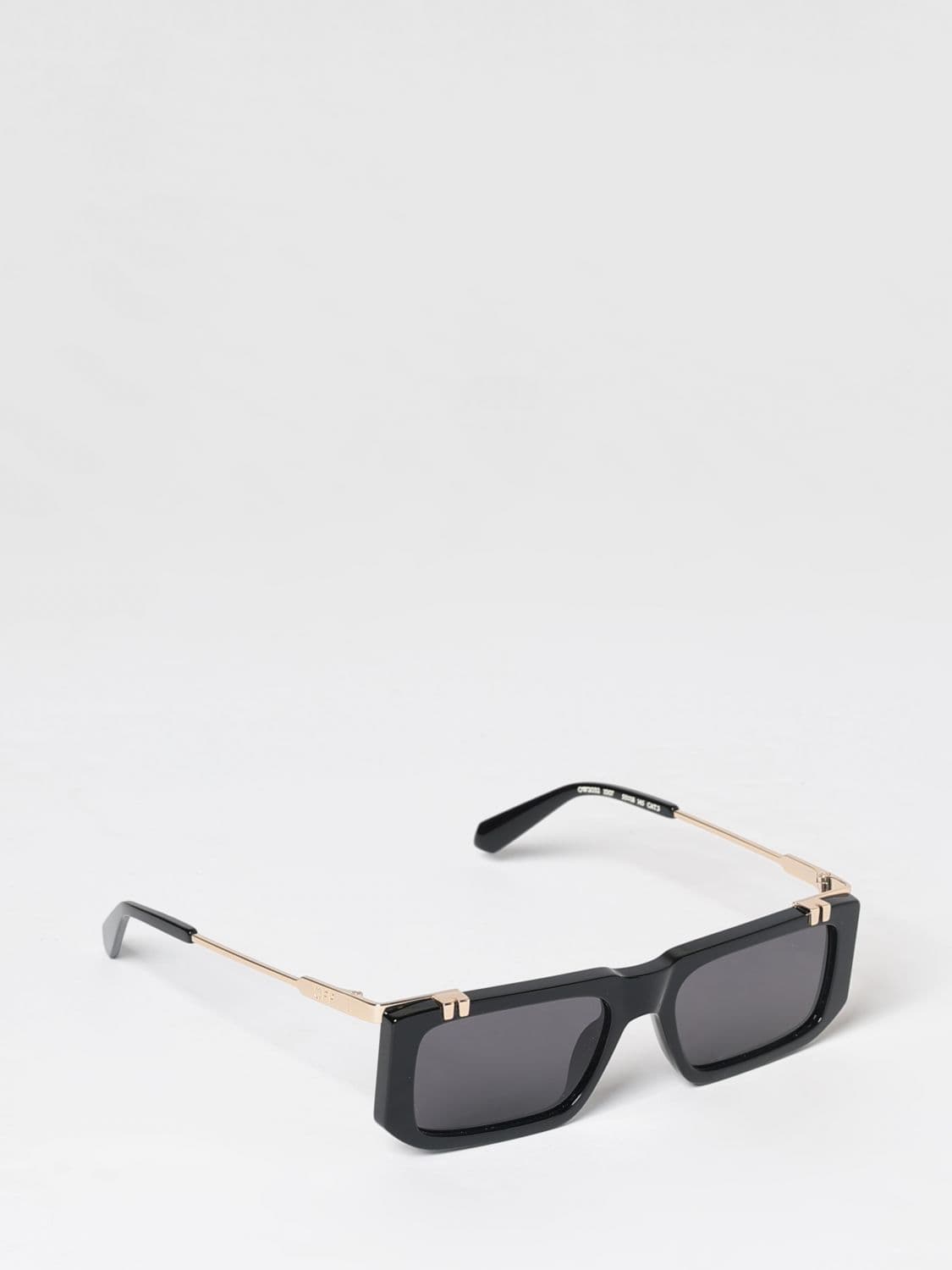Off-White Rectangular Acetate and Metal Sunglasses with Dark Lenses · 50