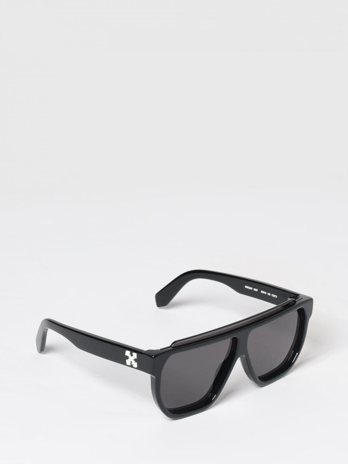 Off-White Rounded Aviator Acetate Sunglasses with Arrow Logo · OS