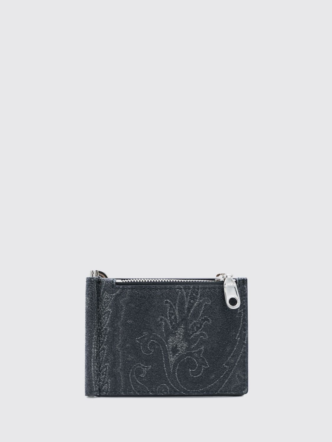 Etro Paisley Coated Cotton Bifold Card Holder with Money Clip · OS