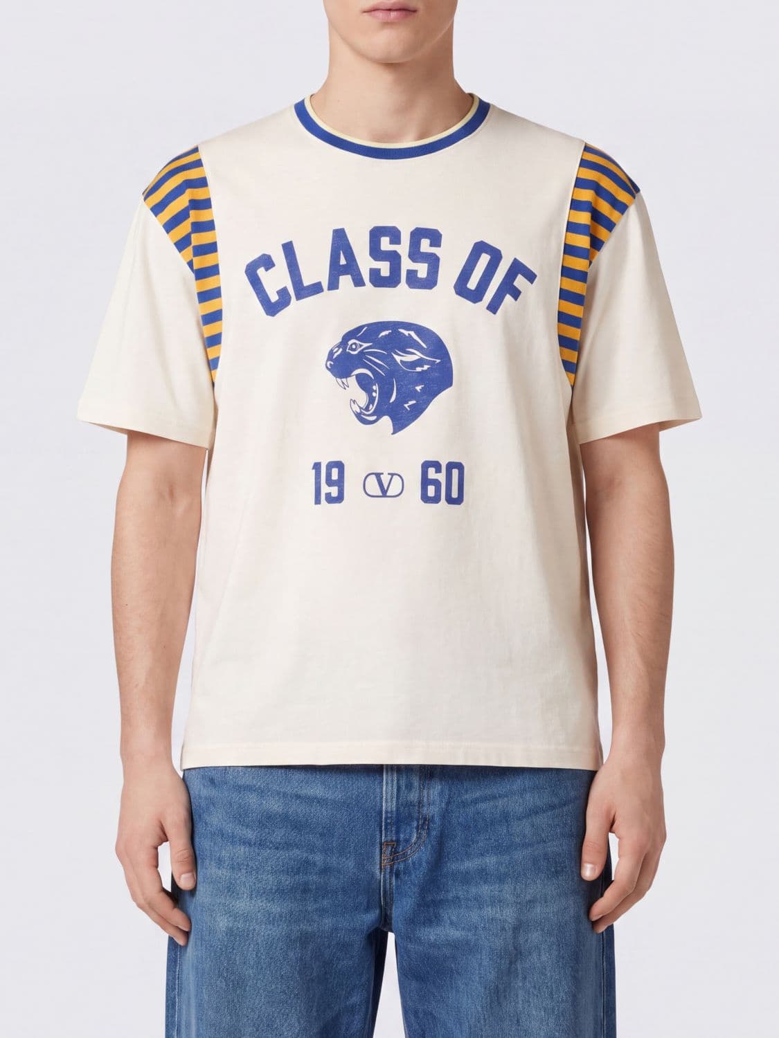 Valentino Garavani Cotton T-shirt with VLogo Signature Print