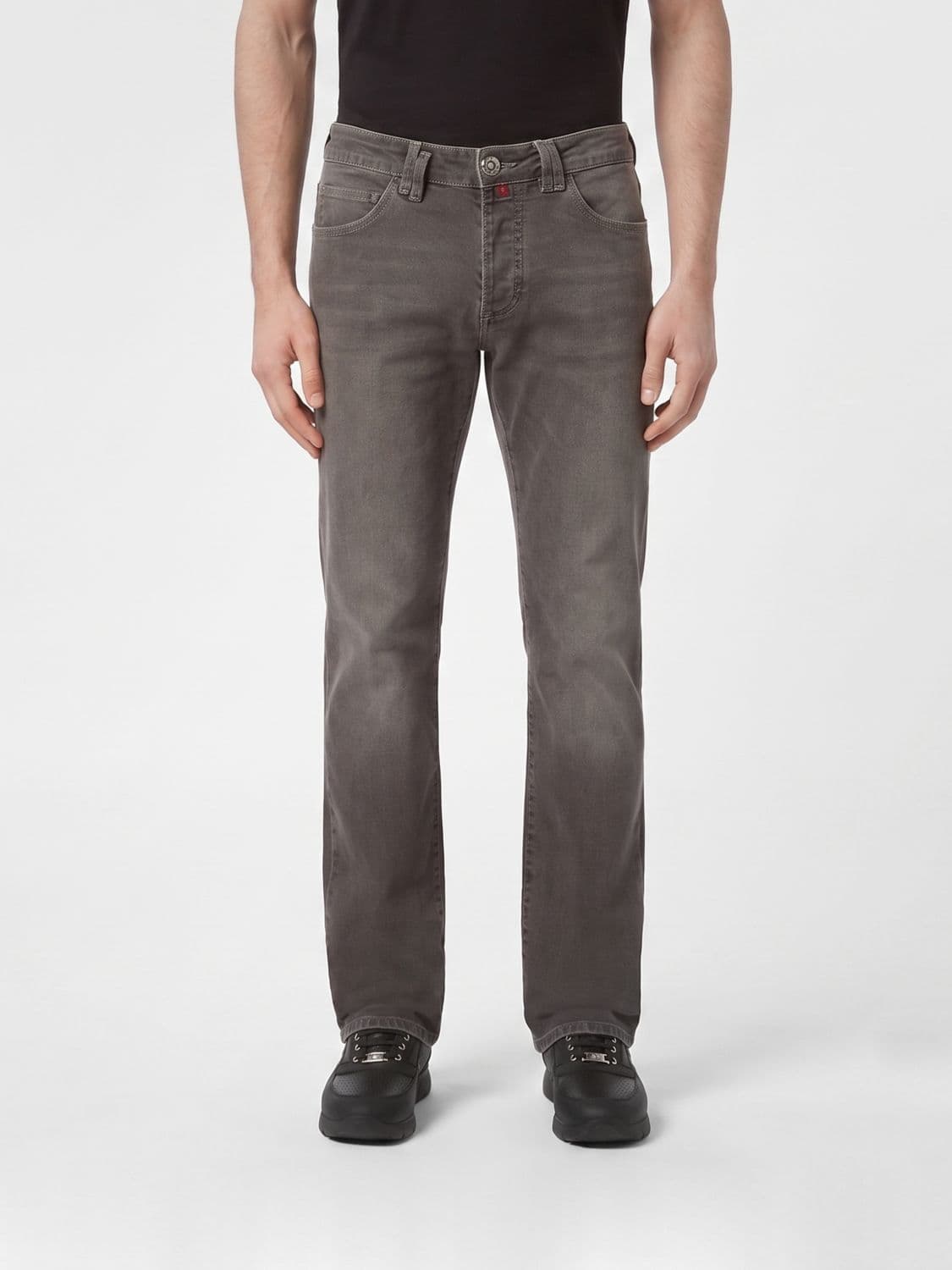Billionaire Skinny Fit Cotton Denim Jeans with Embroidered Rear Logo · 30