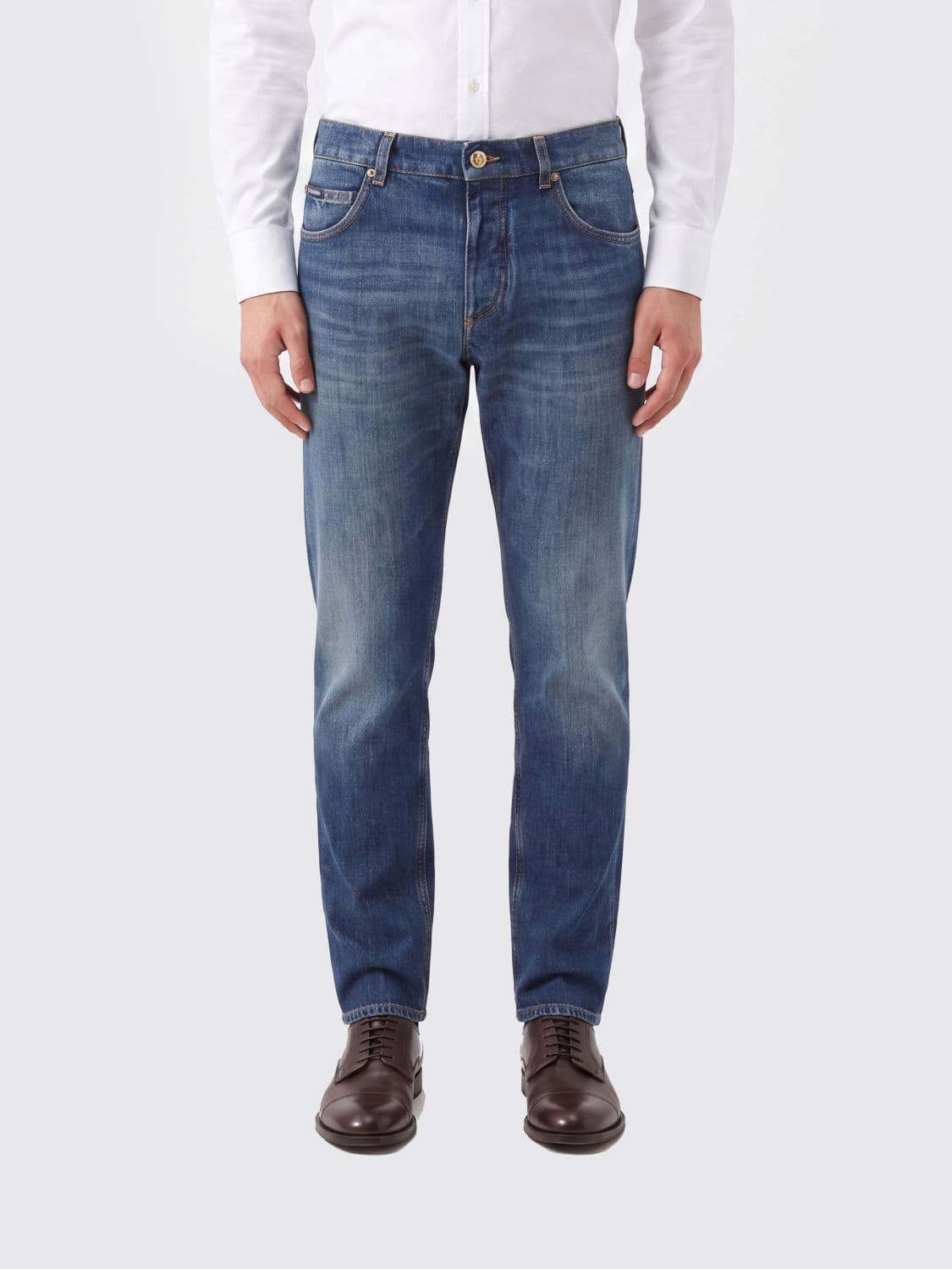 Dolce & Gabbana Mid-Rise Straight Regular Fit Cotton Denim Jeans