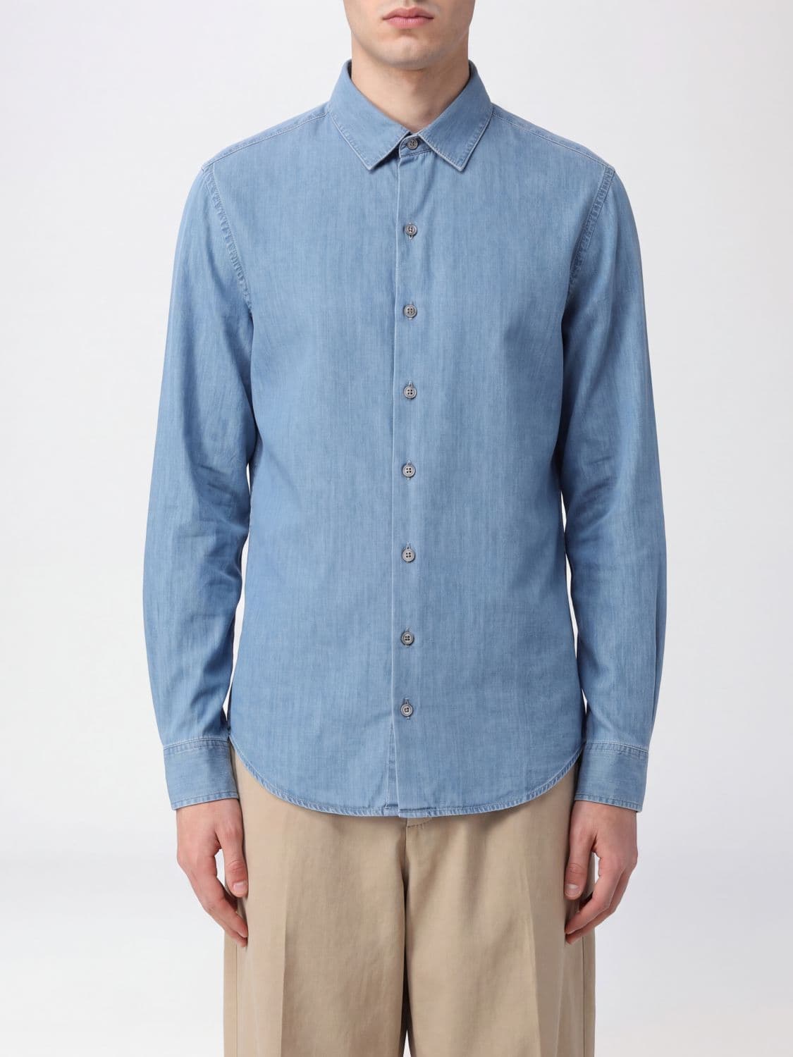 Giorgio Armani Casual Cotton Shirt with French Collar