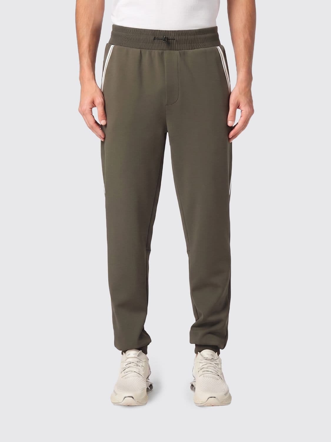 Plein Sport Slim Fit Jersey Jogging Trousers with Drawstring and Logo
