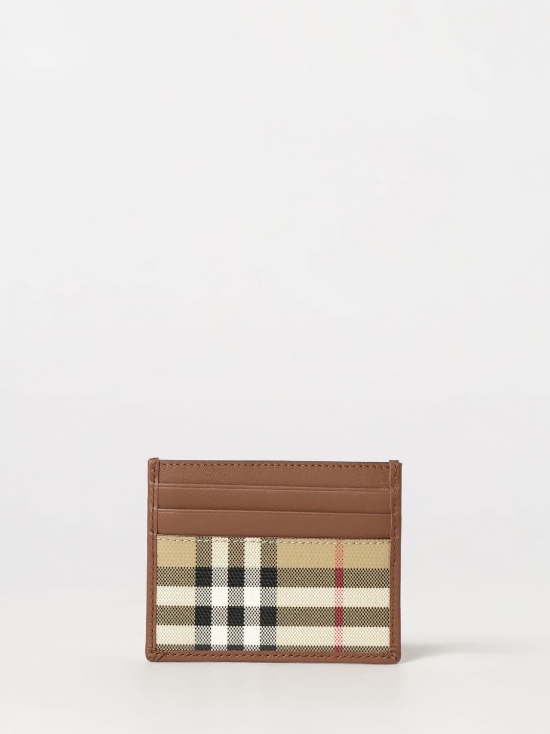 Burberry Check Coated Cotton Card Holder with Six Slots