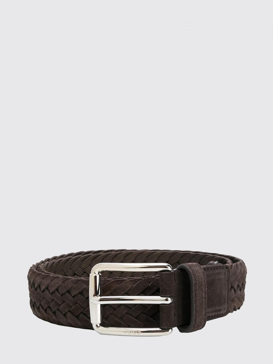 Tod's Suede Leather Belt with Metal Buckle