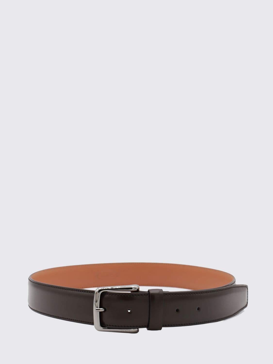 Tod's Classic Smooth Leather Belt with Metal Buckle