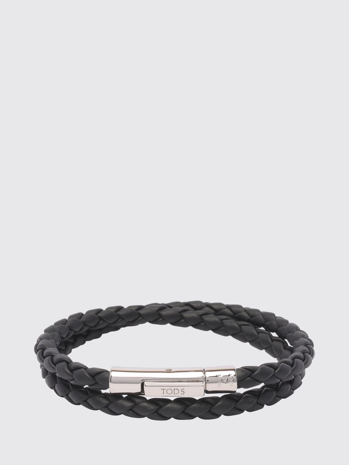 Tod's MyColors Braided Calfskin Bracelet with Engraved Logo · OS