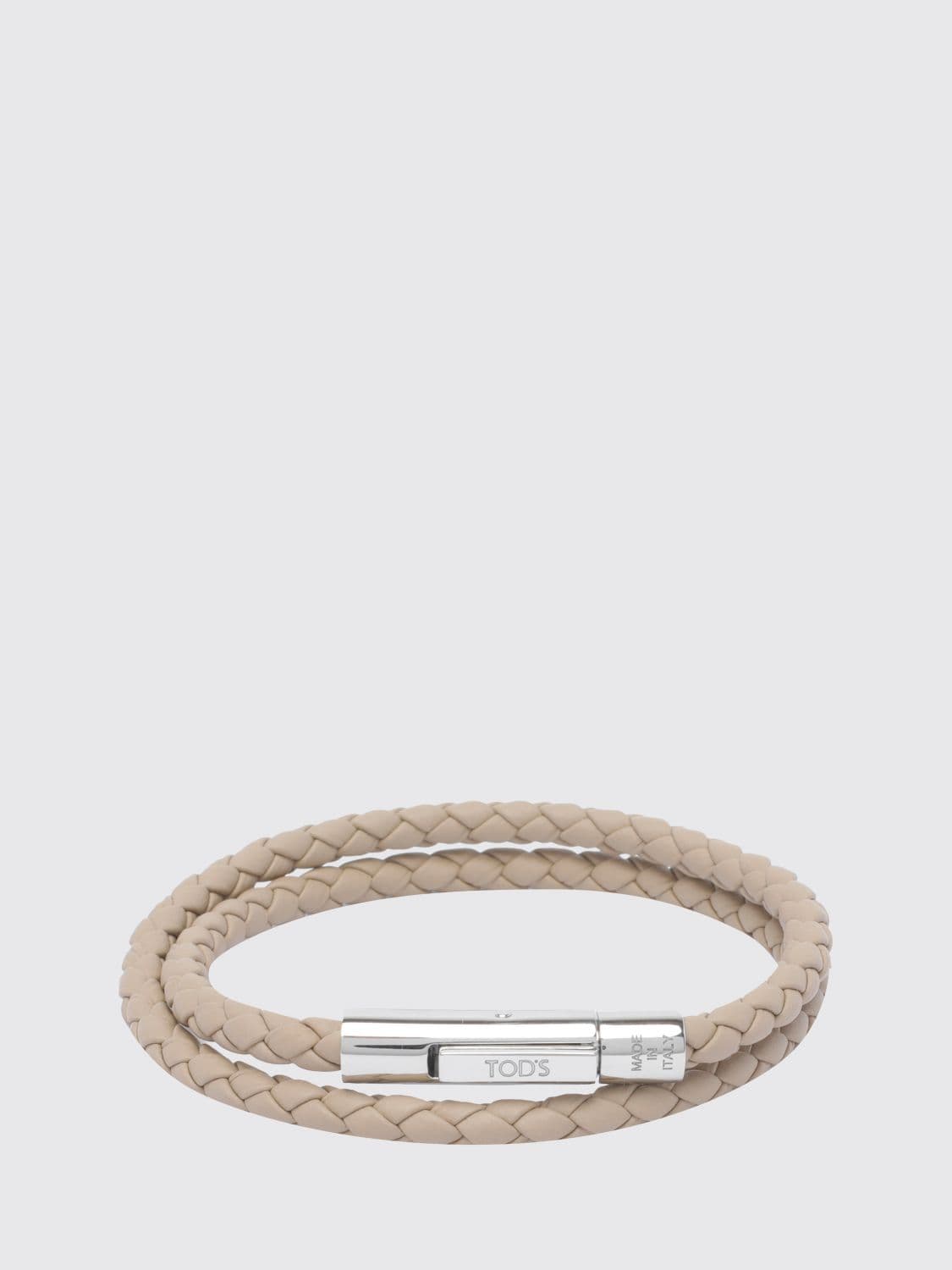 Tod's MyColors Braided Calfskin Bracelet with Engraved Logo · OS