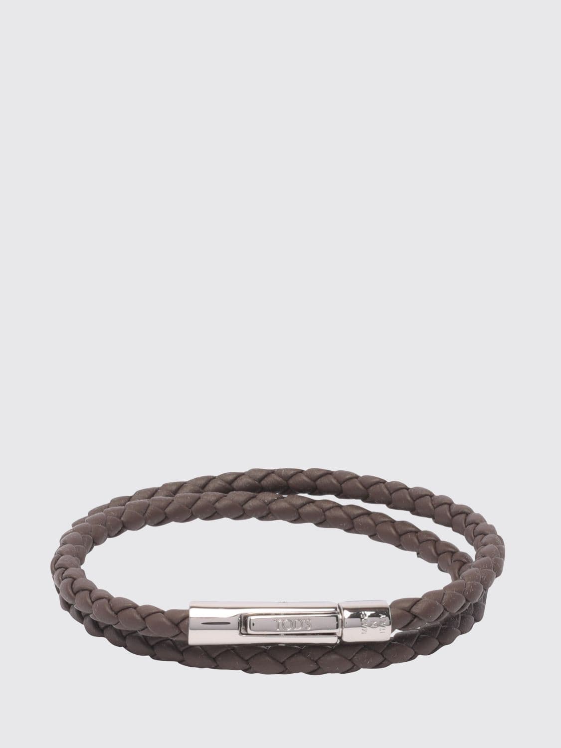 Tod's MyColors Braided Calfskin Bracelet with Engraved Logo
