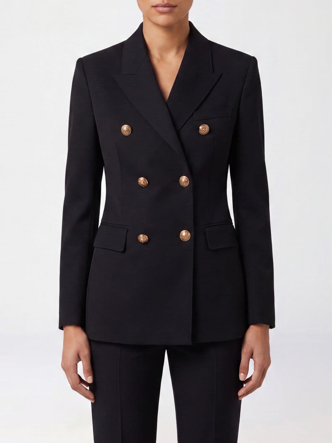 Golden Goose Double-Breasted Virgin Wool Blazer with Metal Buttons