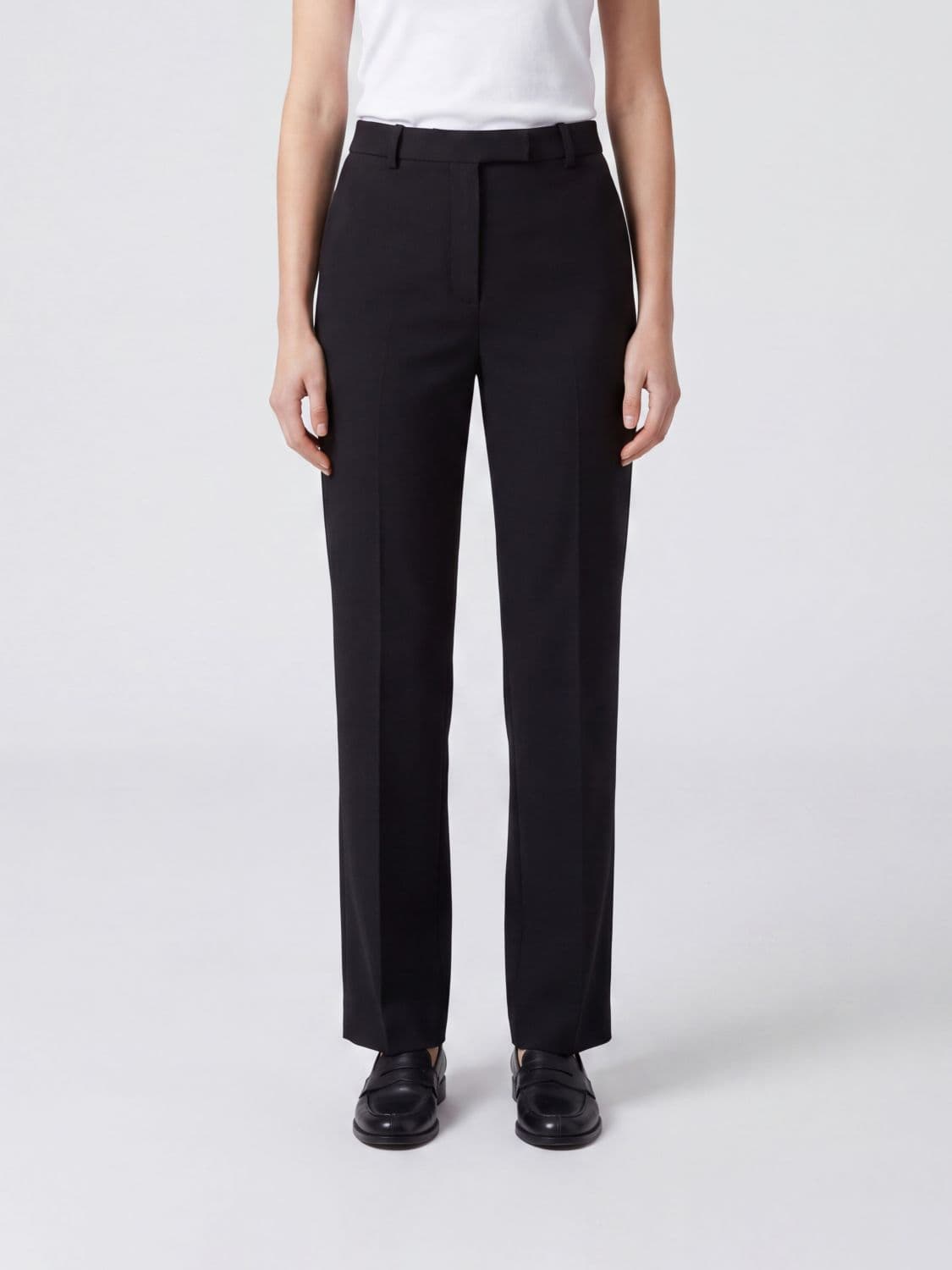 's Max Mara Skinny Fit Stretch Cotton-Blend Trousers with Mid-Rise Waist