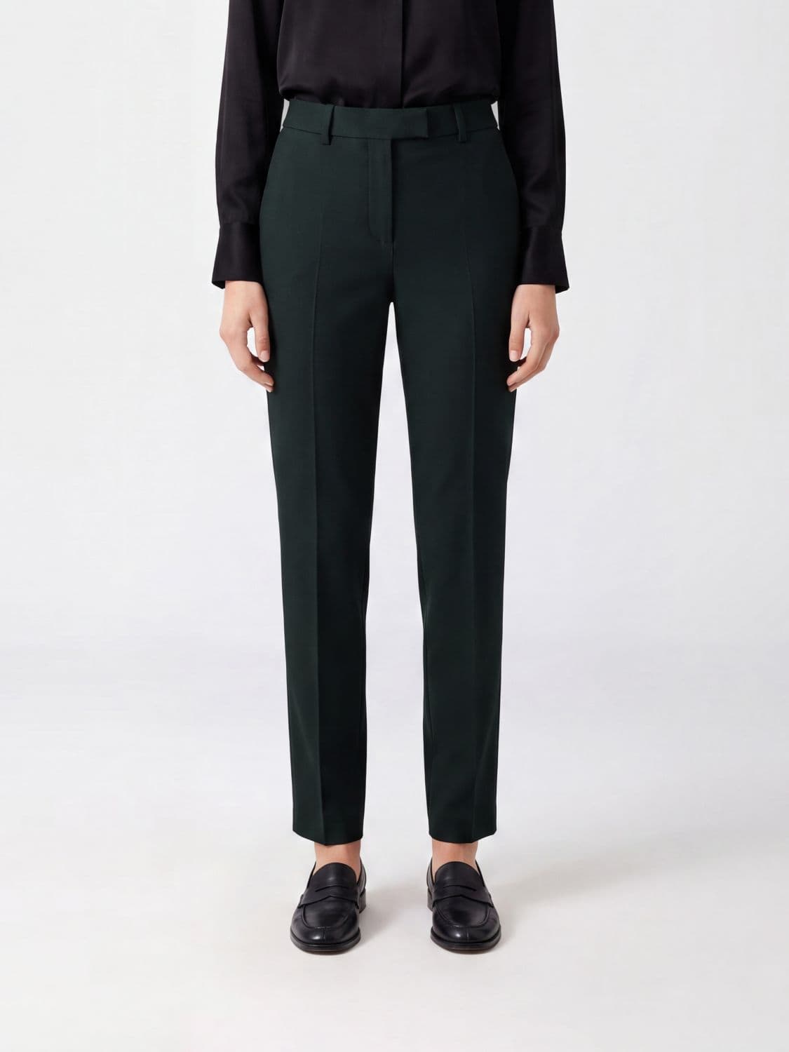 's Max Mara Skinny Fit Stretch Cotton-Blend Trousers with Mid-Rise Waist