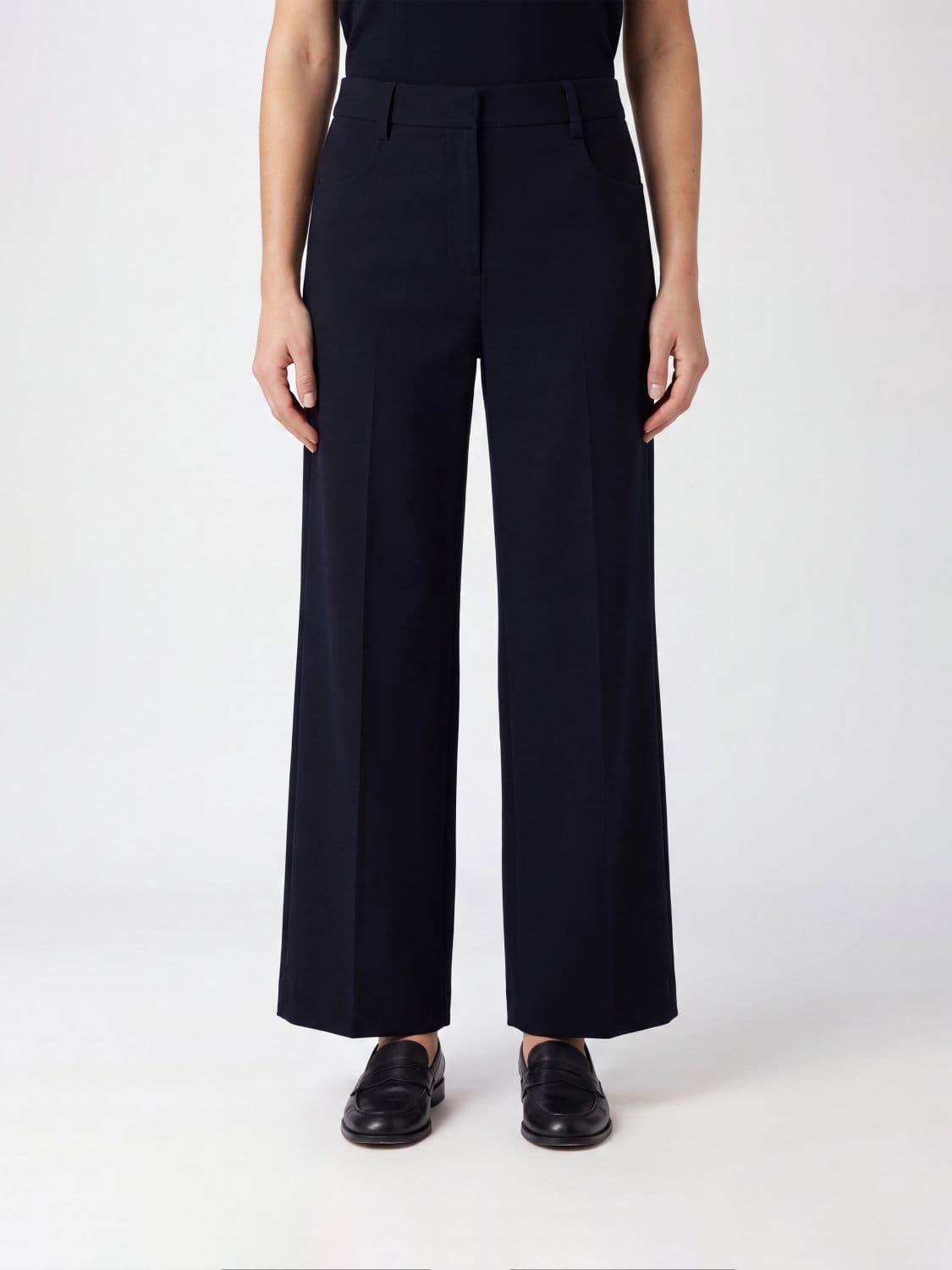 's Max Mara Gela Wide-Leg Cotton-Blend Trousers