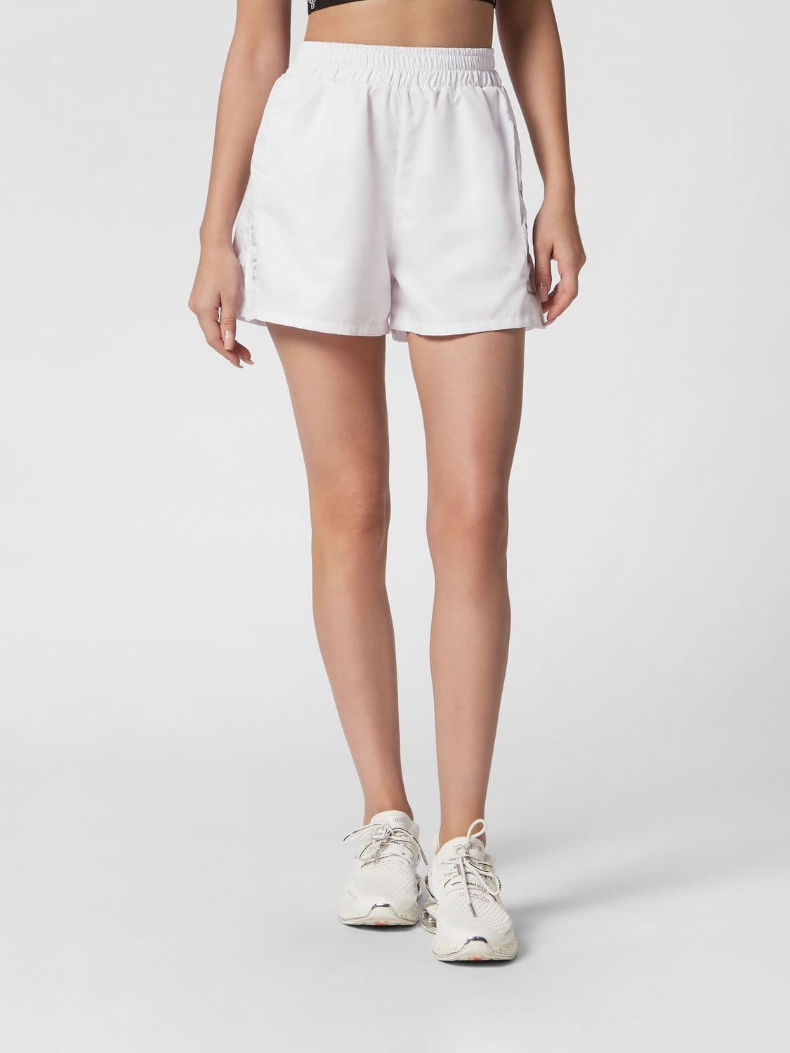 Plein Sport Sports Shorts in Technical Fabric with Elastic Waistband