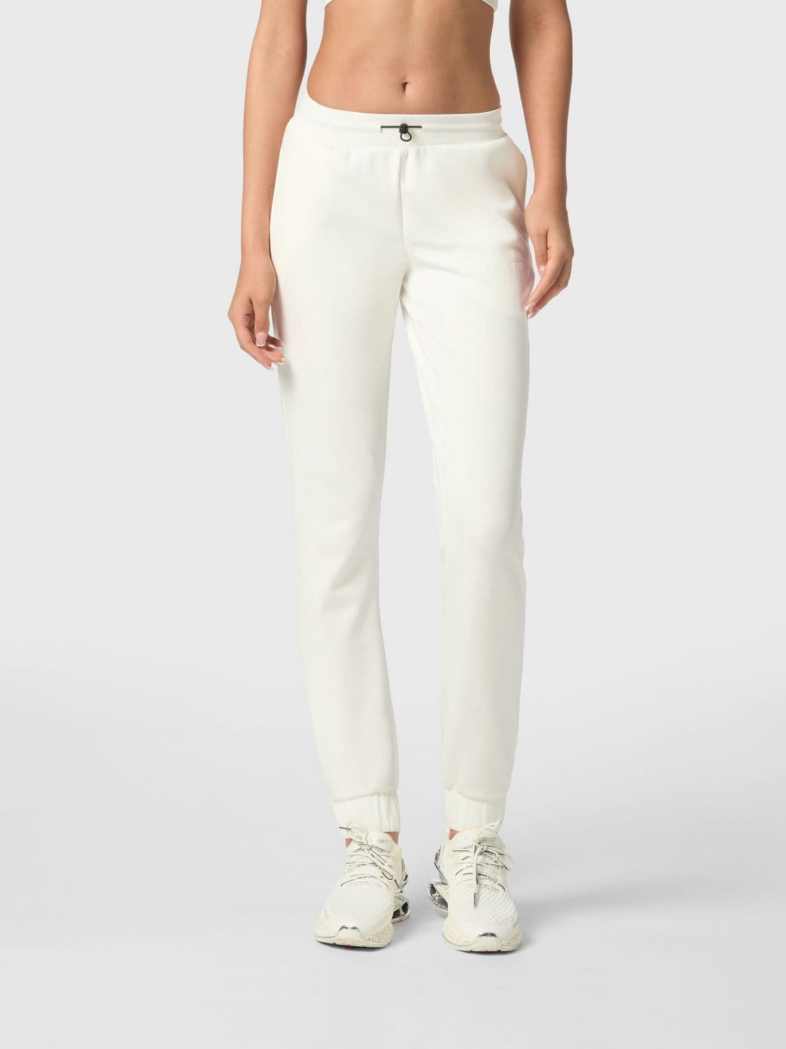 Plein Sport Jersey Jogger Trousers with Drawstring and Contrasting Logo