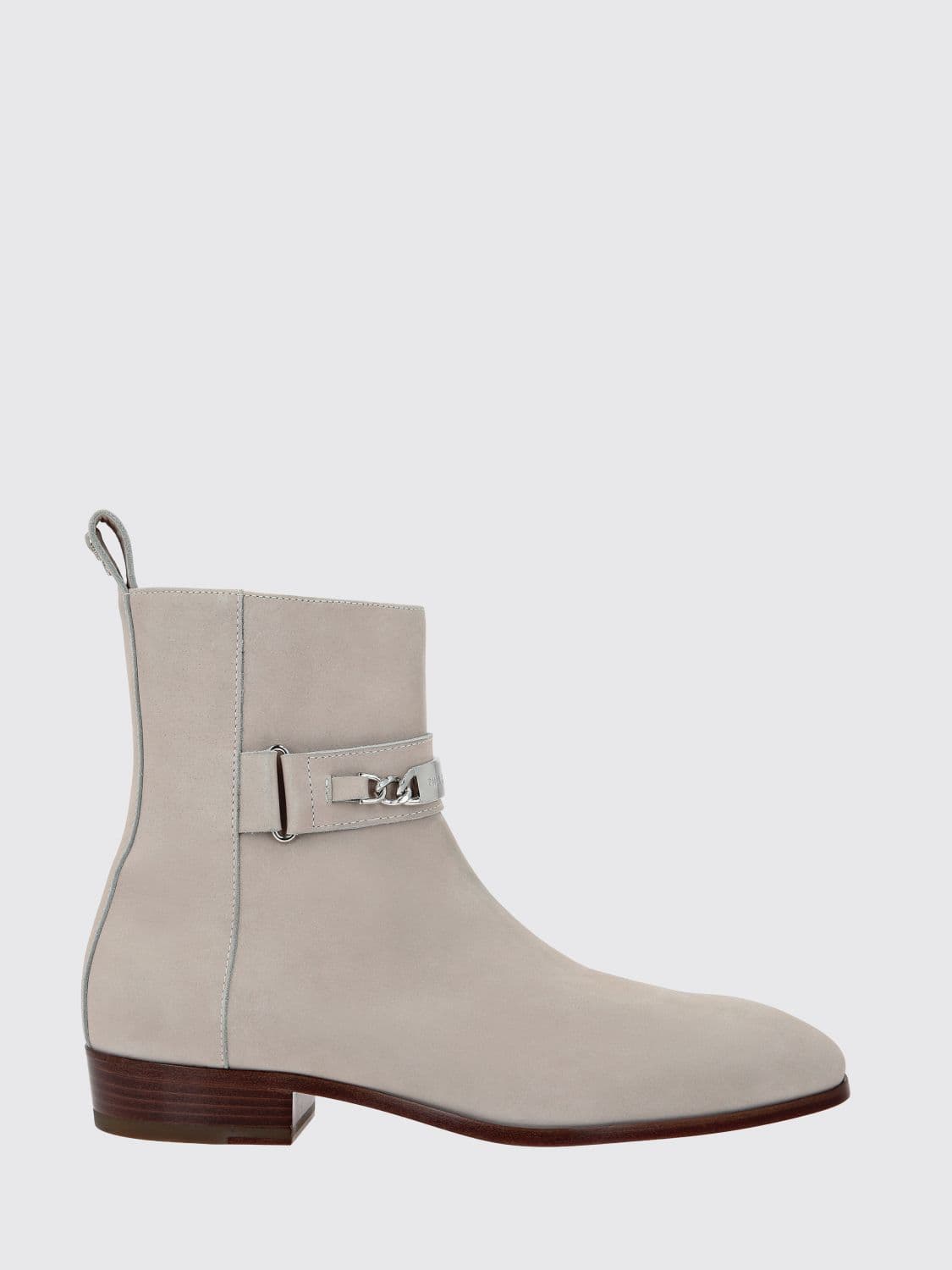 Philipp Plein Suede Ankle Boots with Side Zip Closure