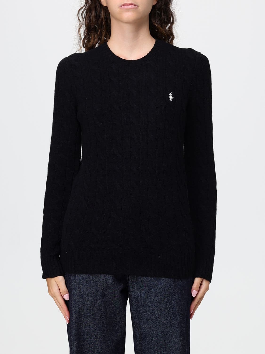 Polo Ralph Lauren Slim Fit Crewneck Jumper in Wool and Cashmere with Pony Logo