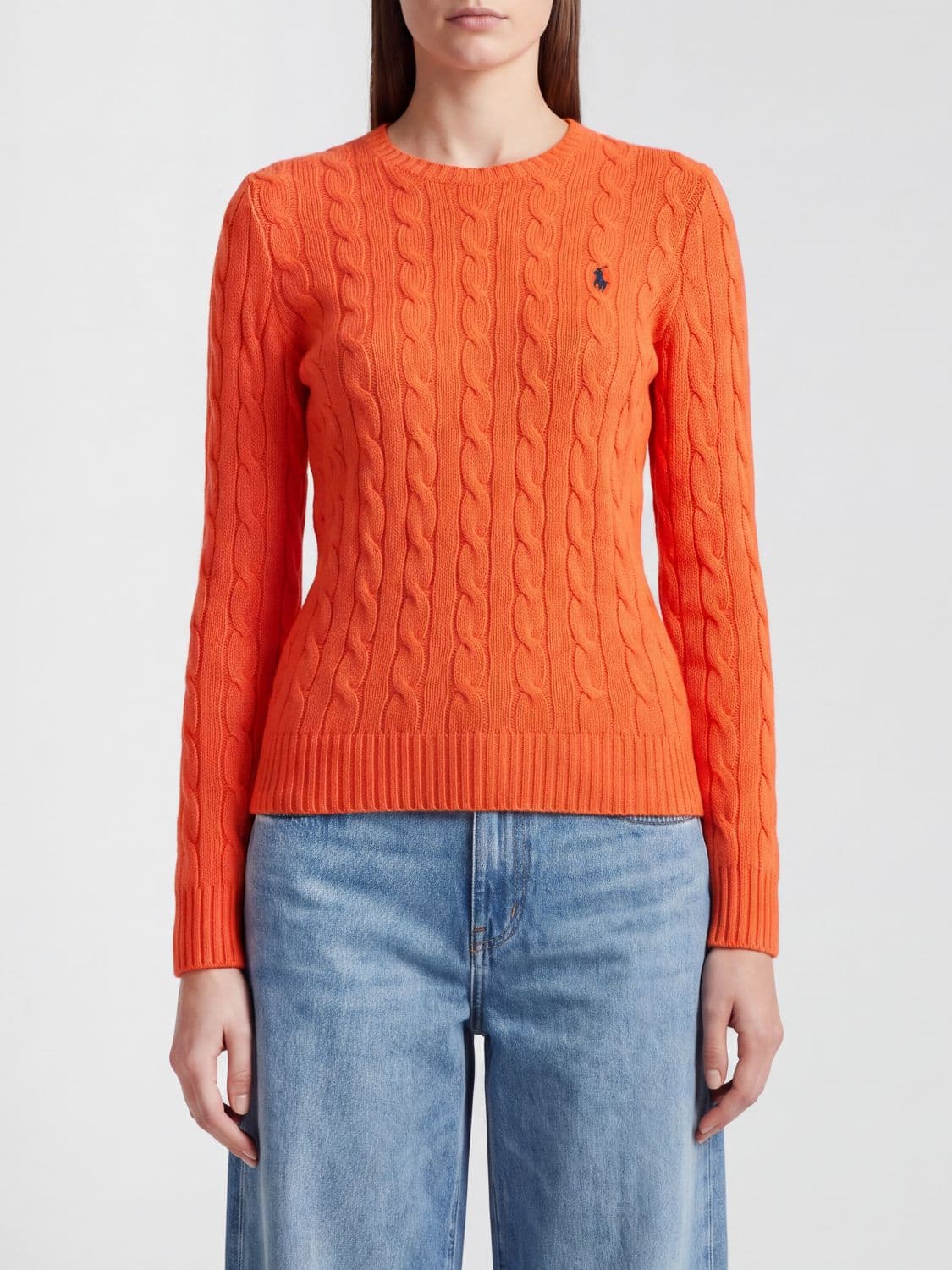 Polo Ralph Lauren Slim Fit Crewneck Jumper in Wool and Cashmere with Pony Logo