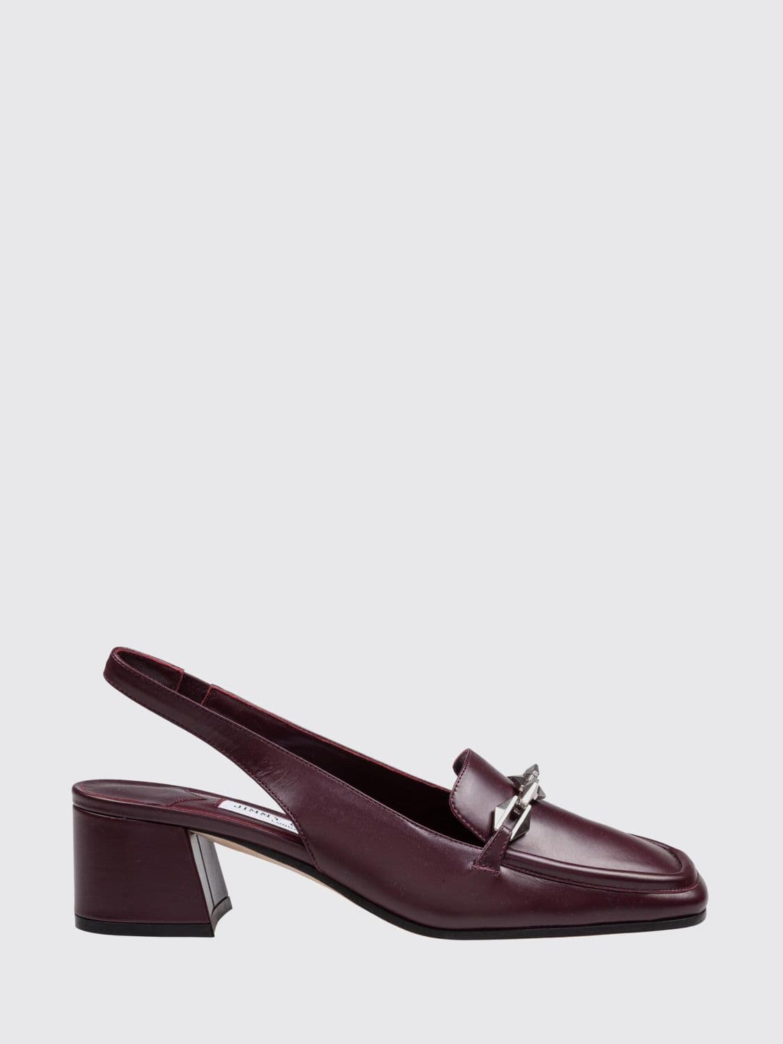 Jimmy Choo Diamond Tilda Smooth Leather Slingbacks with Horsebit and Low Heel