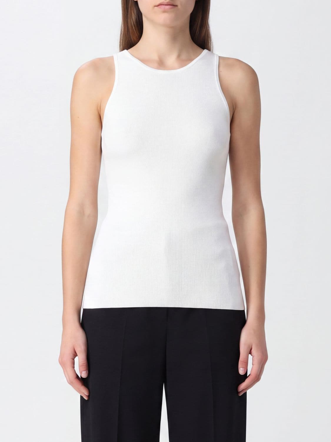 Toteme Slim Fit Off-the-Shoulder Ribbed Knit Top