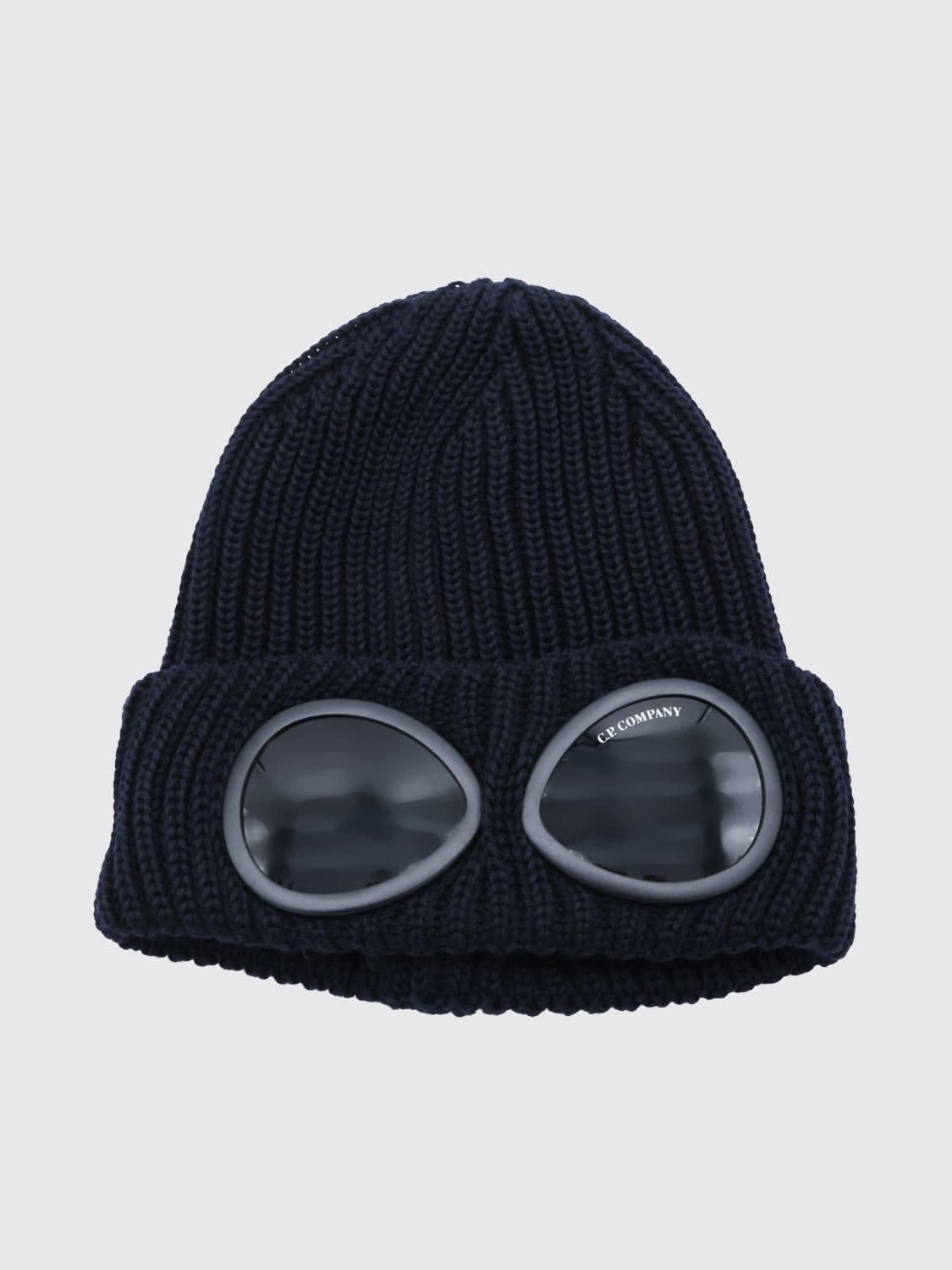 C.p. Company C. P. COMPANY Ribbed Wool Beanie with Iconic Goggles on the Cuff