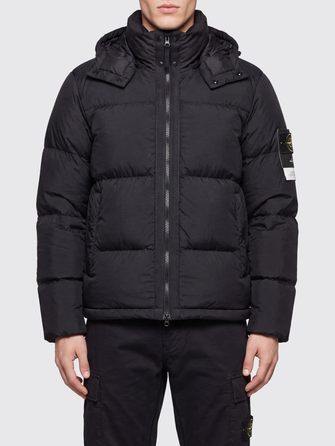 Stone Island Padded Ripstop Nylon Down Jacket with Removable Hood