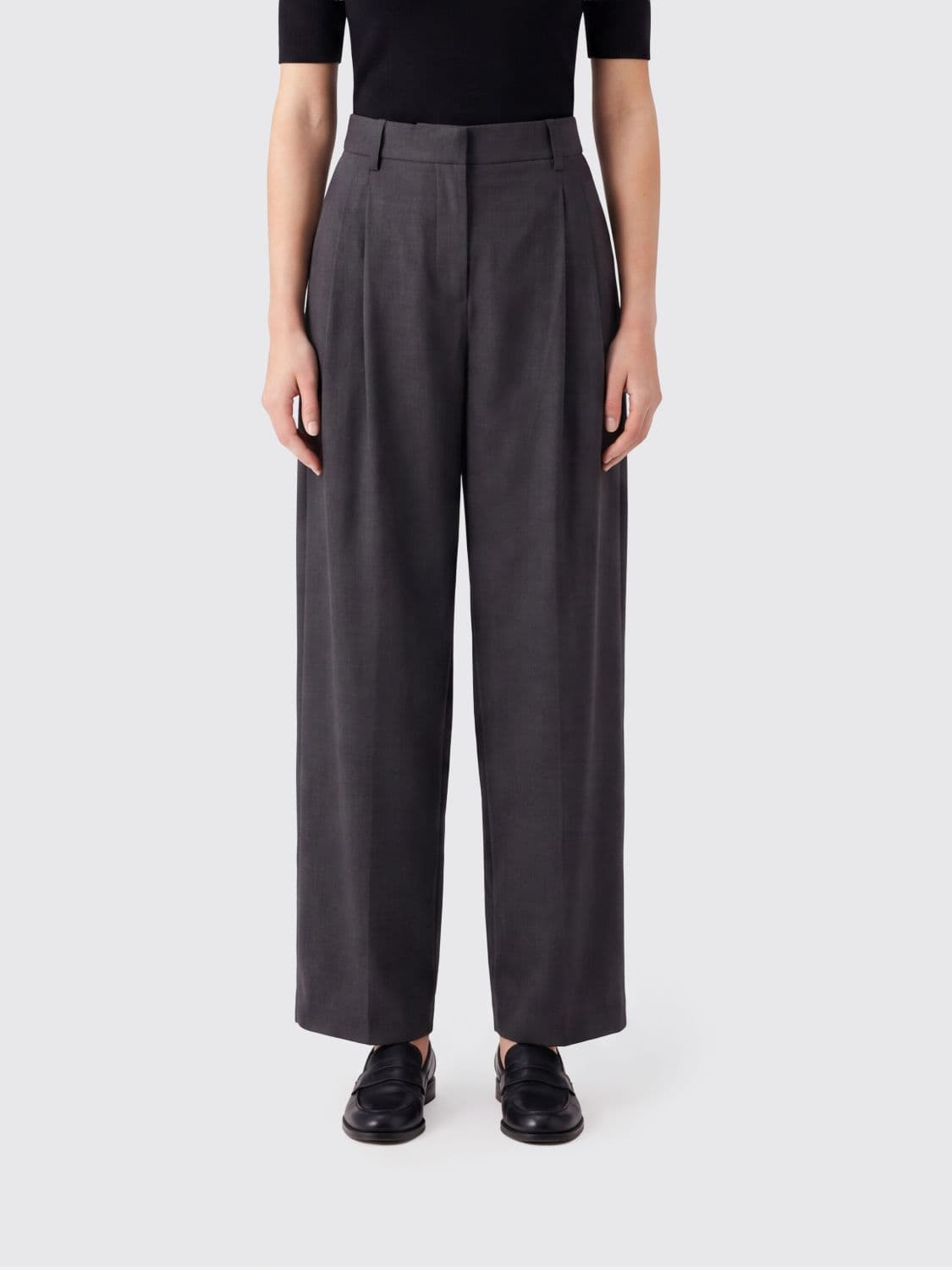 's Max Mara High-Waisted Wide-Leg Wool Tailored Trousers