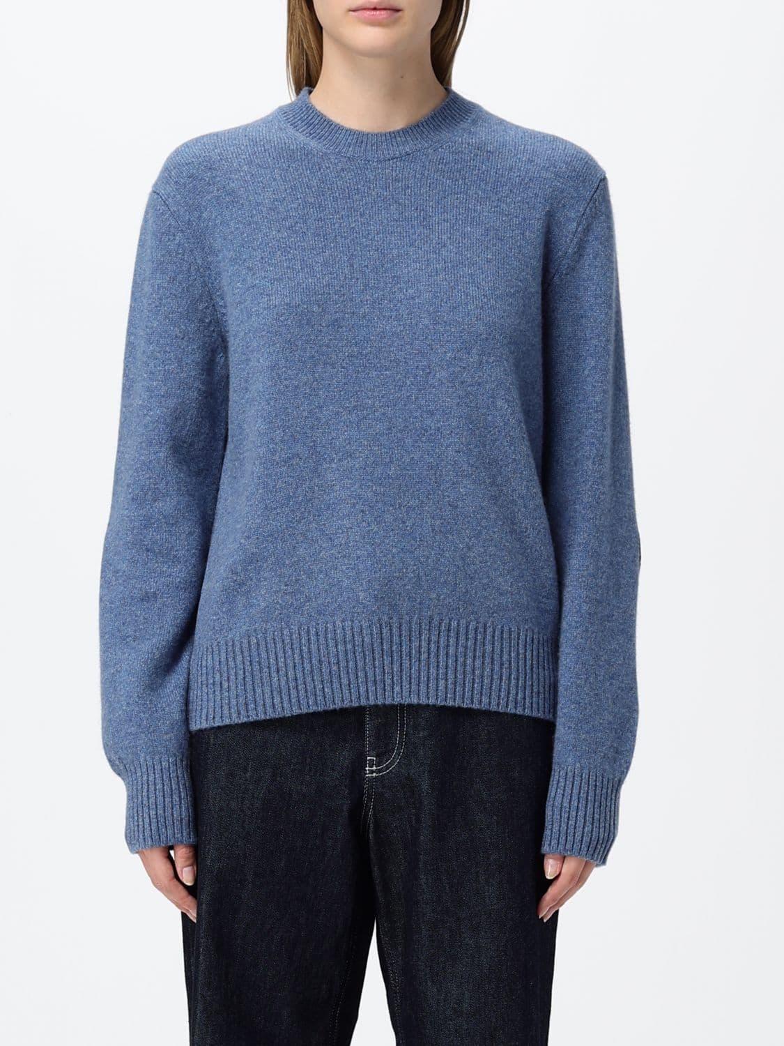 Bottega Veneta Crewneck Jumper in Cashmere Blend with Ribbed Trims