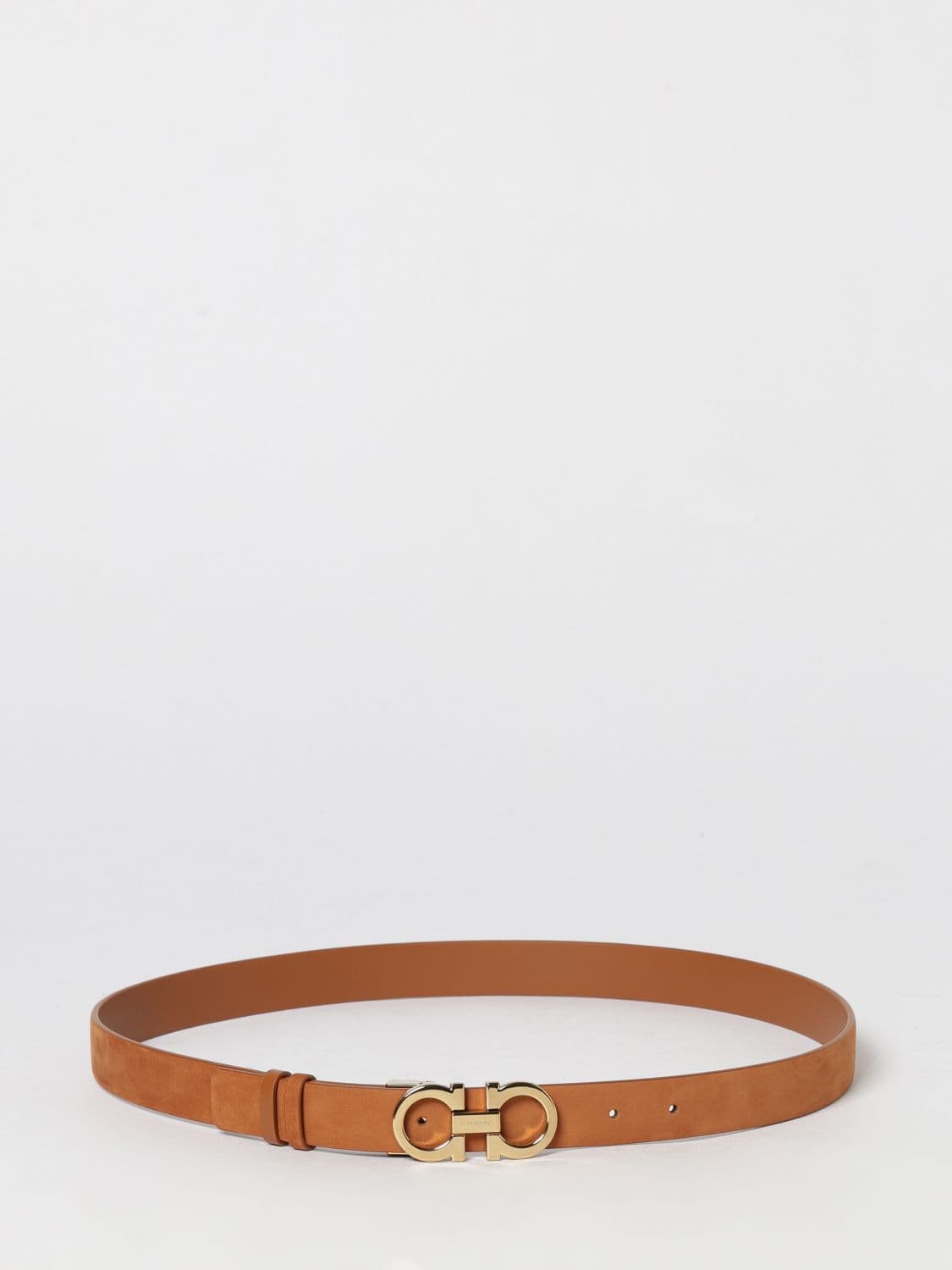 Ferragamo Reversible Gancini Buckle Nubuck Leather Belt