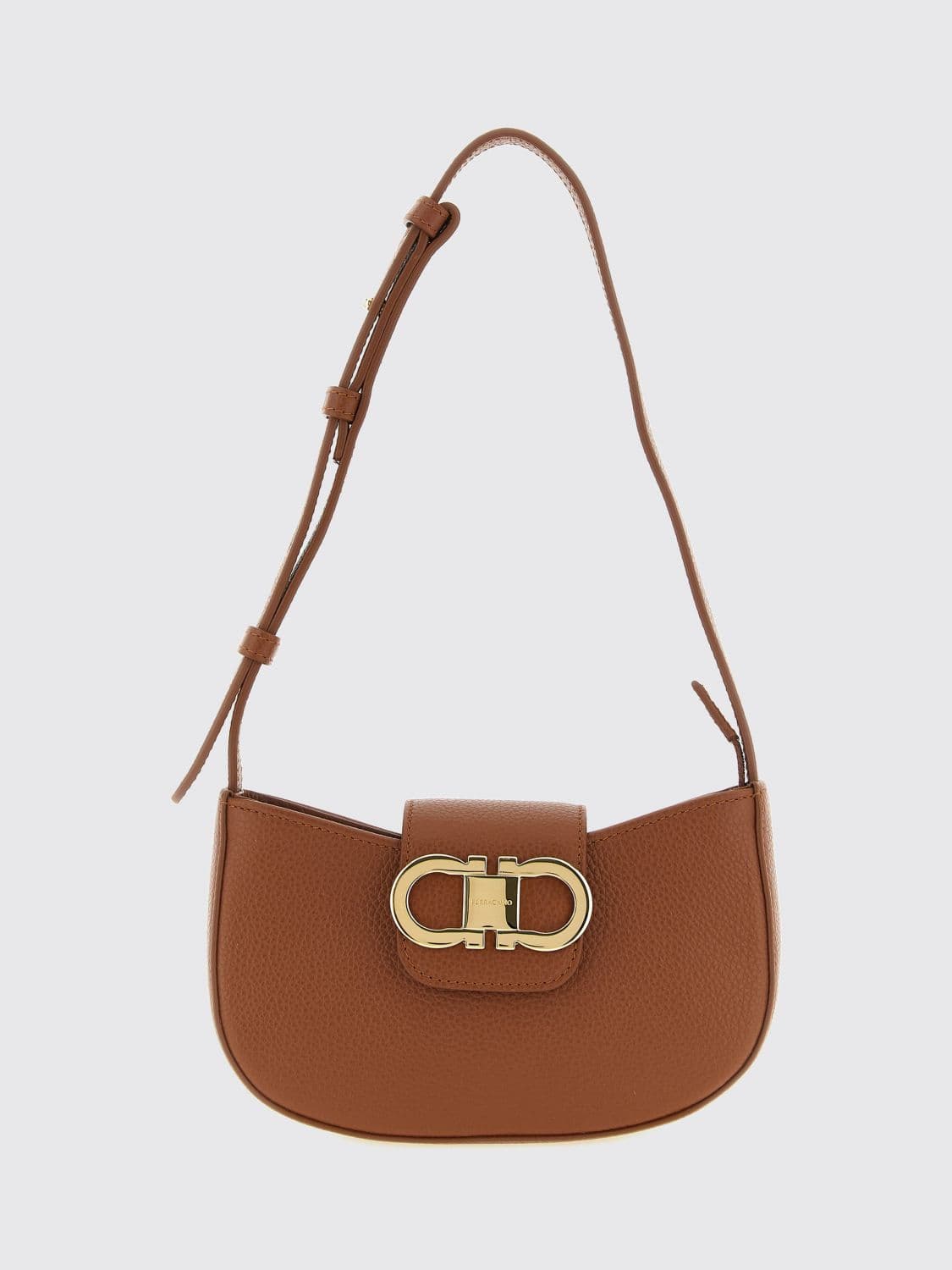 Ferragamo Gabry Calfskin Mini Shoulder Bag with Gancini Logo · OS