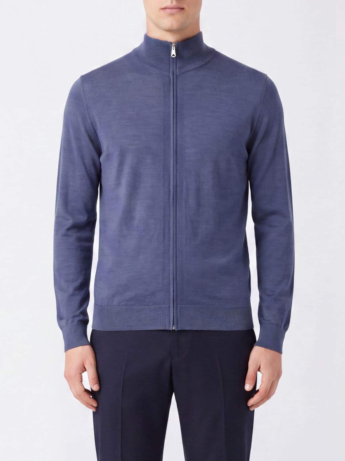 Paul Smith Slim Fit Merino Wool Zip-Up Roll Neck Cardigan