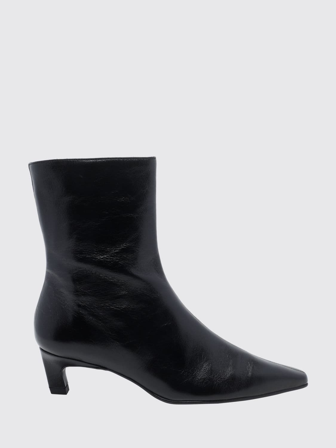 Alohas Ambar Rift Smooth Leather Ankle Boots with Stiletto Heel