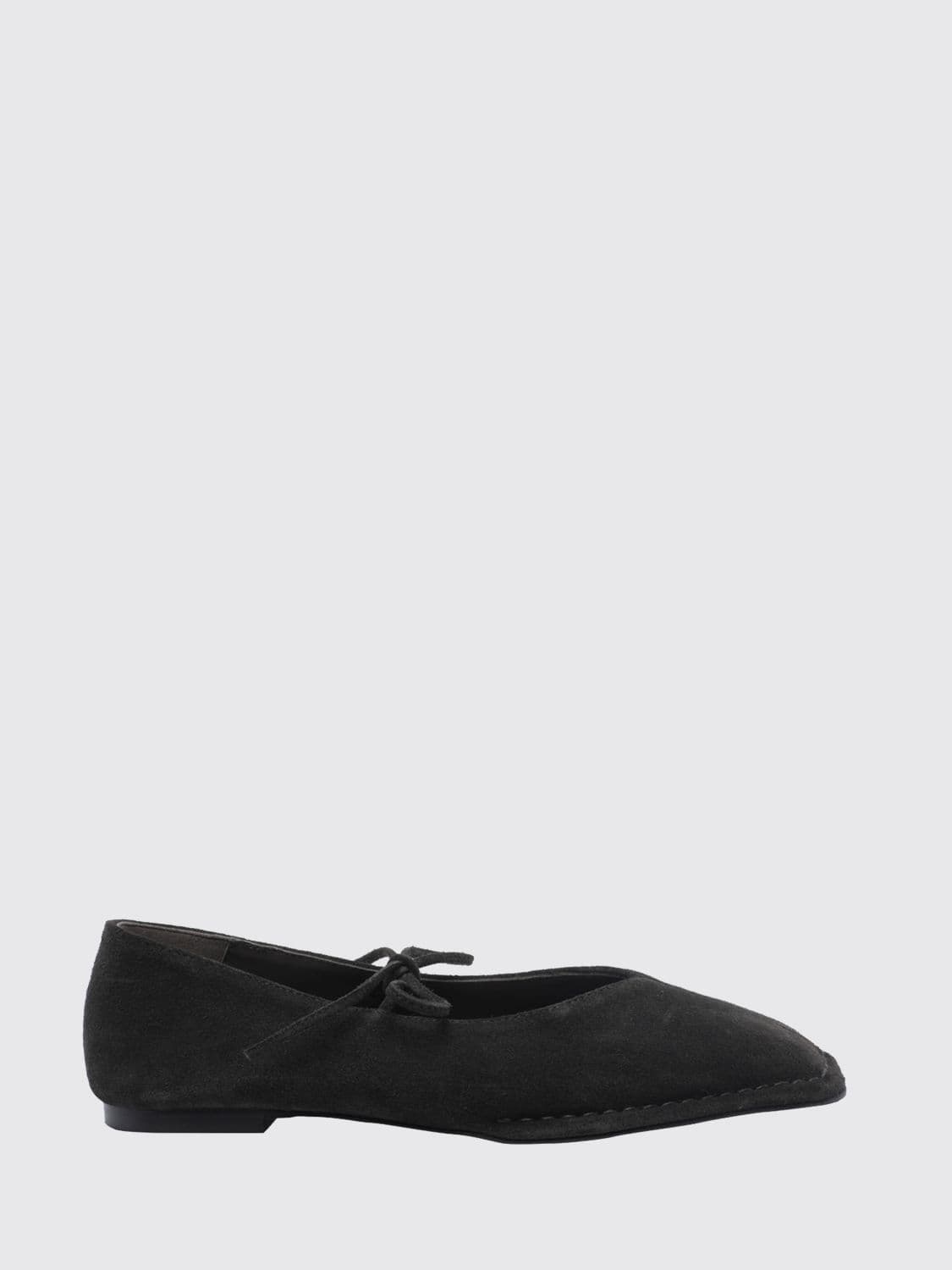 Alohas Sway Suede Ballet Flats with Straps and Square Toe
