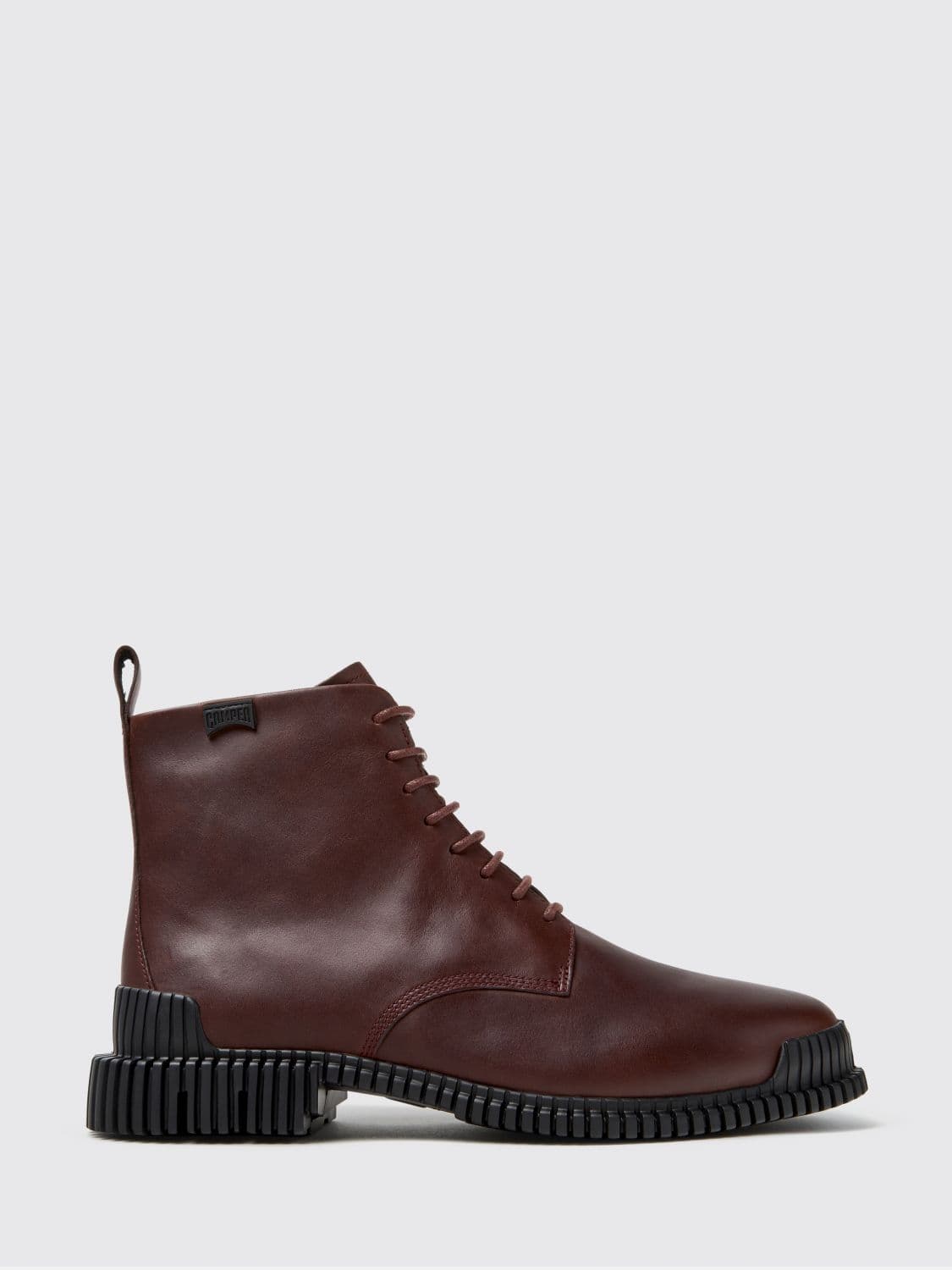 Camper Pix Combat Boots in Smooth Leather with Side Zip and XL Extralight Sole
