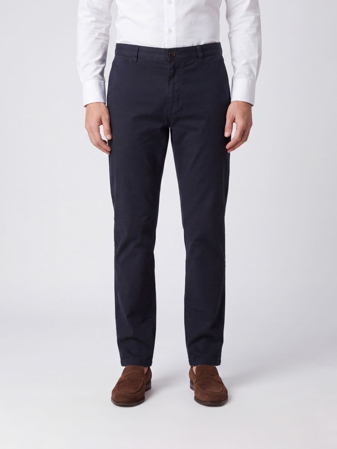 Brunello Cucinelli Slim Fit Stretch Cotton Chino Trousers with America Pockets
