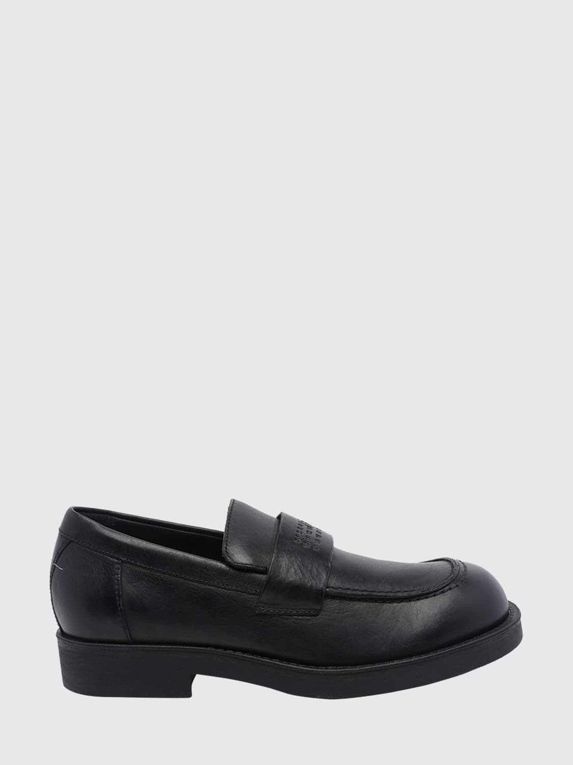 Mm6 Maison Margiela Smooth Leather Penny Loafers with Numeric Logo