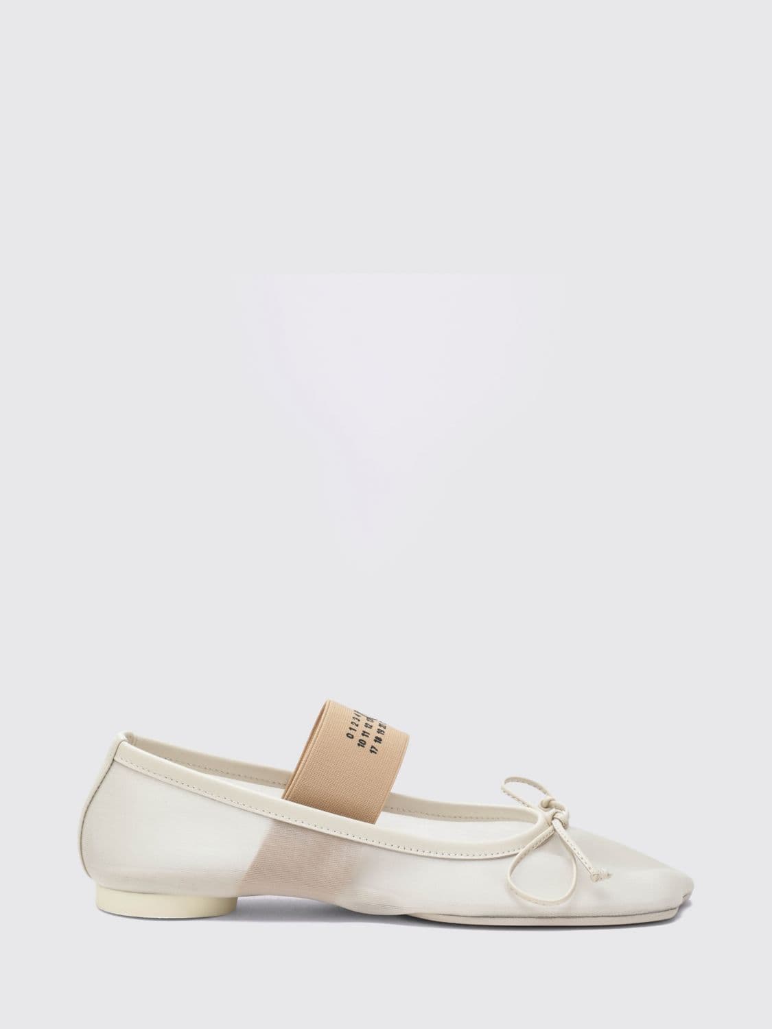 Mm6 Maison Margiela Asymmetric Toe Nylon Mary Jane Ballet Flats · 36